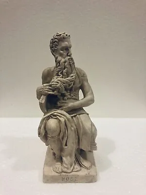 Vintage 5” Statue Figurine Of Moses With The Stone Tablet • $10.40