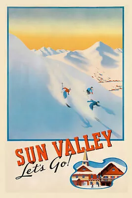 361291 Sun Valley Winter Ski Resort Idaho Vintage Art Decor Print Poster • $29.95