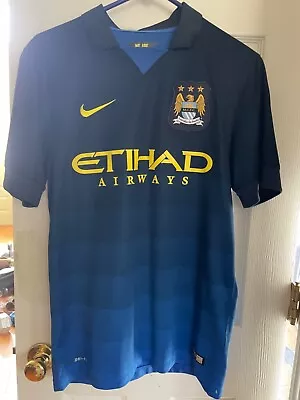 Manchester City England UK Jersey Shirt 2014 2015 #16 Sergio Kun Aguero Small S • $65