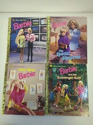 Lot Of 4 Vintage Barbie Hardcover Illustrated Little Golden Books 90's • $12