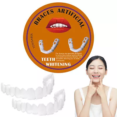 Smile Snap On False Teeth Upper Lower Dental Veneers Dentures Tooth Cover Set • $13.15