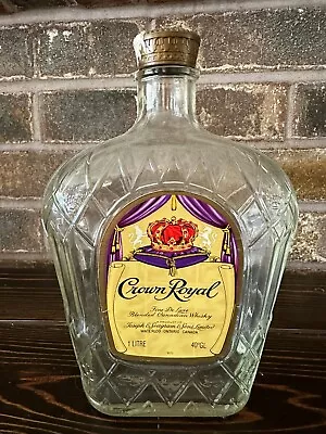 Vintage 1 Liter Seagrams Crown Royal Bottle From ~1973 Empty  • $28