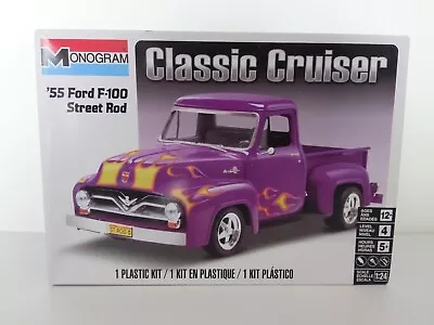 Monogram '55 Ford F-100 Street Rod Classic Cruiser 1:24 Model Kit 85-0880 (2016) • $21.95