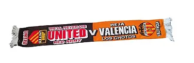 Manchester United Vs Valencia Football Scarf Champions League Match • £8.99