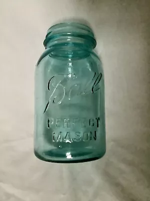 Vintage BLUE Ball Perfect Mason Quart Mason Canning Jar #6 1923-1933 • $4.99