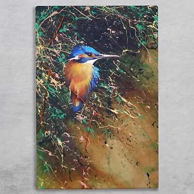 Kingfisher Ceramic Tile Picture Plaque Sign Wall Art Multicolours D Finney 30x20 • £28.99