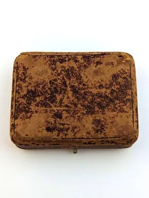 Vintage Leather Jewelry Box For Vintage Jewelry 1940's • $35