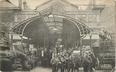 139 Covent Garden Market London-Shopkeepers & Boys + Old Horse Drawn Trailer • £4.99