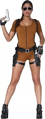 Fiestas Guirca Adventurer Archaeologist Ladies Fancy Dress Costume Size 18-20 • £34.99