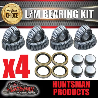 X4 (LM) Holden Trailer Wheel Bearing Kits + Oil Seal & Dust Cap Suit 39/40 Axle • $52