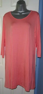 £5.90 • Buy ✿Ladies YONG KIM Coral Stretch Jersey Long Top Tunic Size 18✿