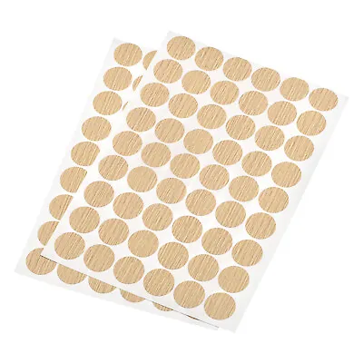 21mm Dia PVC Self Adhesive Screw Hole Cover Stickers Khaki 4 Sheet/216pcs • £5.93