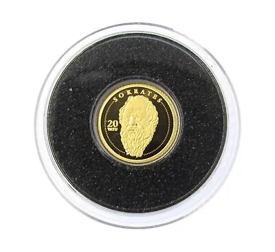 Vanuatu 2008 20 Vatu 0.5 Gram .999 Gold Coin - Sokrates • $74.67