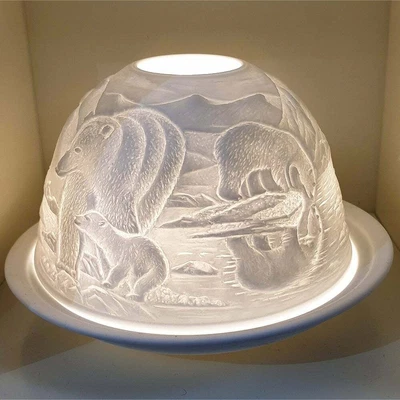 £10.99 • Buy Nordic Lights Bone Porcelain Candle Shade & Tray New Boxed - Choose A Design