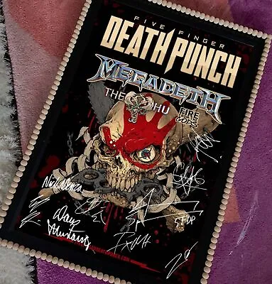 Megadeth Five Finger Death Punch Tour 2022 Signed Poster • $14.99