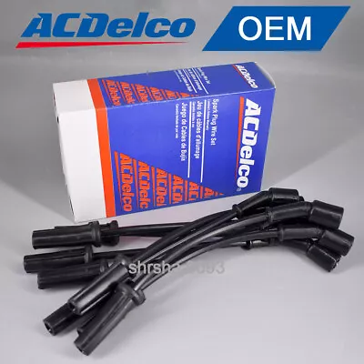 $39.99 • Buy Genuine 8PCS OEM 9748UU Spark Plugs Wires For Pickup Truck SUV Van V8 19297035