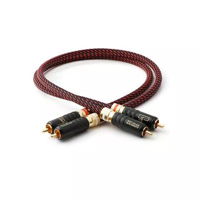 HI-END Pure Copper Hi-Fi Audio RCA Interconnect Cable With Gold Plated RCA Plug • $17.60