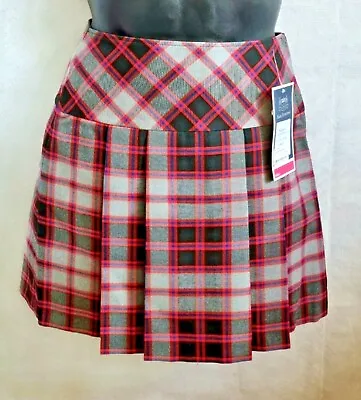 Banner Pleated Tartan School Uniform Skirt New • £10