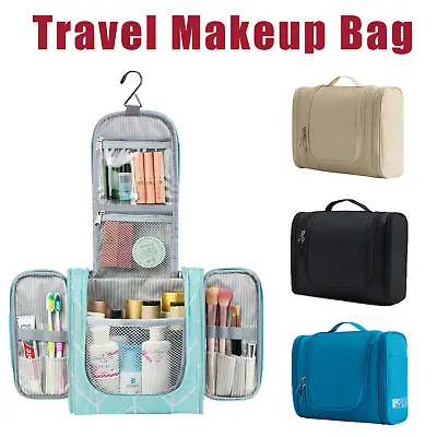 Travel Cosmetic Makeup Bag Toiletry Hanging Organizer Storage Case Pouch Women • $17.09