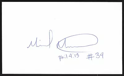 Michael Mike Mitchell Raiders Steelers Signed Auto Autograph 3x5 Index Card • $5