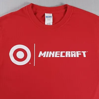 Target Minecraft Employee Shirt Mens Small Red 2-Sided Creeper RARE • $30