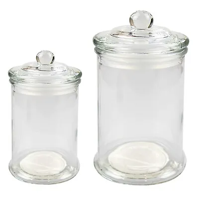 Glass Sweet Jars With Lid Candy Container Buffet Party Wedding Vintage Decorativ • £7.25