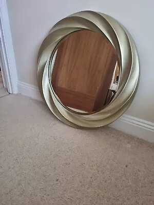 Champagne Swirl Effect Frame Round Wall Mirror Dia77cm. John Lewis • £100