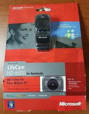 Microsoft LifeCam HD-6000 For Notebook 720p HD 360° Rotation New • $19.91