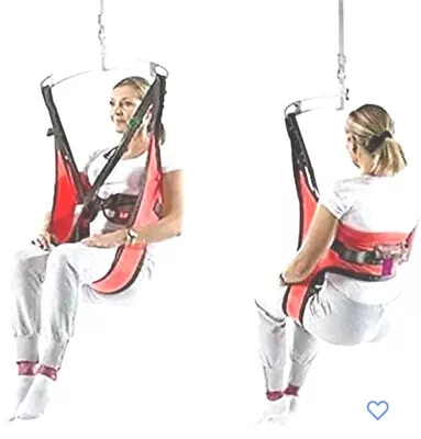 Hoyer Lift Sling Medical Patient Lift Slings W Commode Cutout Four Point Red NEW • $176.49