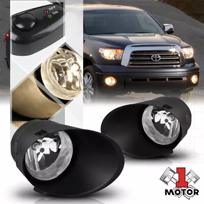 Clear Lens Fog Light Bumper Lamps W/Switch+Harness+Bezel For 07-13 Toyota Tundra • $42.53