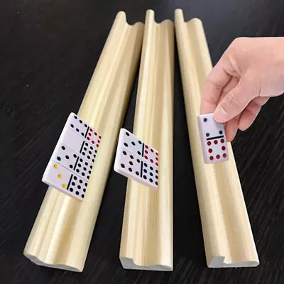 4Pcs Domino Trays Wooden Domino Racks Domino Holders Mexican Train Mahjong UK • £6.17