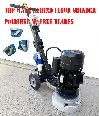 3HP Walk-Behind 2200W 10  Electric Concrete Floor Grinder Surface W/3 Blades • $1599.99