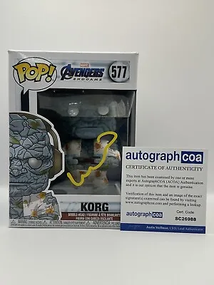 Taika Waititi AUTOGRAPH - Korg - Avengers Endgame - Signed Funko Pop ACOA • $362.59