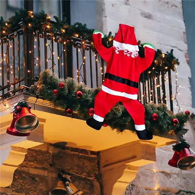 $12.98 • Buy Christmas Hanging Santa Claus Yard Climbing Xmas Party Decoration Indoor Outdoor