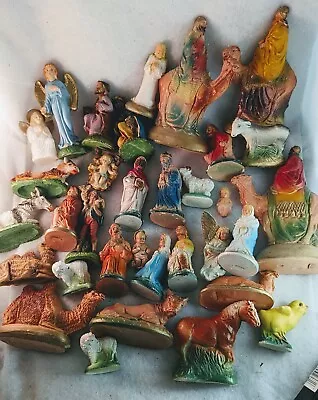 Vintage Christmas Nativity Figures Lot Large Group Various Sets • $15.75