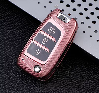 TPU Flip Key Cover Case Fob Shell Skin For Hyundai I30 I35 I40 Solaris Kona Pink • $29.69