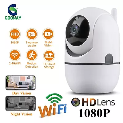 1080P IP Camera Wireless WIFI Indoor CCTV HD PTZ Smart Home Security IR Cam UK • £12.99