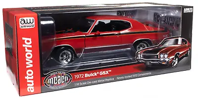 Auto World American Muscle MCACN 1972 Buick GSX 1:18 Scale Diecast Car AMM1301 • $99.99