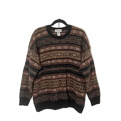 Ll Bean Vintage Sweater Mens XL Wool Fair Isle Knit Made In Scotland • $49.99