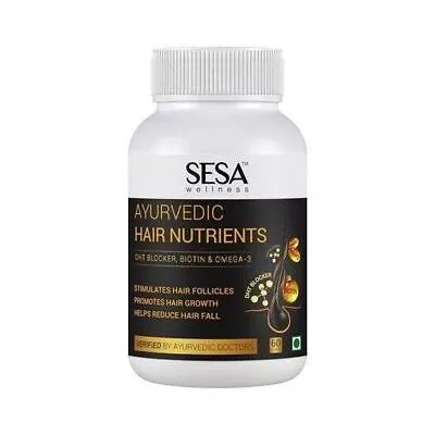 Sesa DHT Blocker Ayurvedic Hair Nutrients Vitamins Biotin Omega-3 - 60 Capsules • $66.12