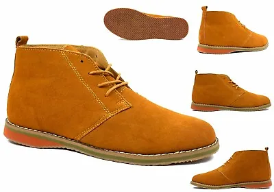 Mens New Leather Suede Casual Lace-Up Ankle Desert Outdoor Boots UK Sizes 6-12 • £24.99