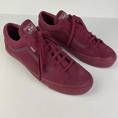 Vans X WTAPS OG Style 36 LX Burgundy Men’s 11.5 EXCELLENT RARE • $151.81