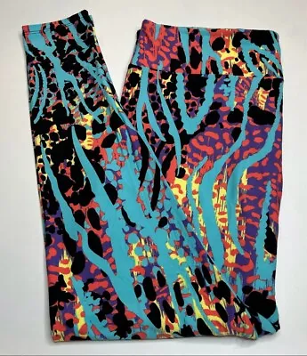 NEW LuLaRoe TC2 Leggings BOLD RAINBOW Coral Reef WILD Jungle Tropical ABSTRACT • $17.50