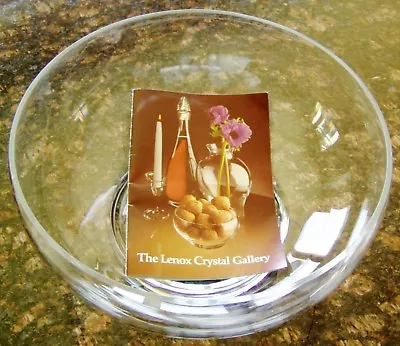 Signed Lenox Large 9-1/2  Odyssey Crystal Bowl Retired 1979 Vintage • $15