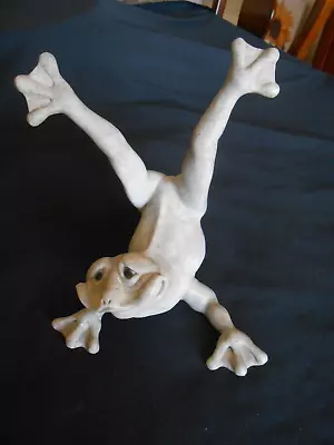 Quarry Critters  FERNANDO Yoga Smiling Frog Figurine Second Nature Designs • $24