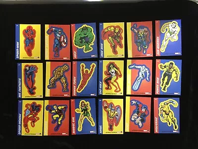 2010 70 Years Of Marvel Sticker Card Set Complete • $79.95