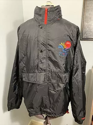 Olympics Jacket 1998 Nagano Rawlings Fujitsu Black Vintage Jacket Adult Large • $29.99