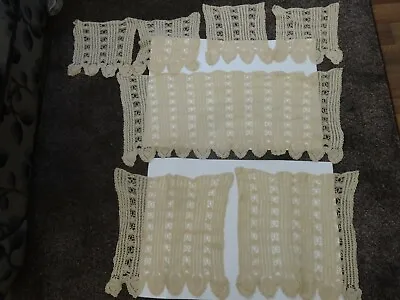 Maltese Crochet Large Lace Doilies Vintage Dressing Table Cloths X7 • $15.16