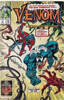 Venom Lethal Protector #5 - Spider-Man Appearance - Mid Grade - • $10