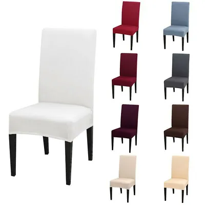 $5.99 • Buy 1/4/6/8Pcs Stretch Dining Chair Covers Slipcover Spandex Wedding Cover Protector